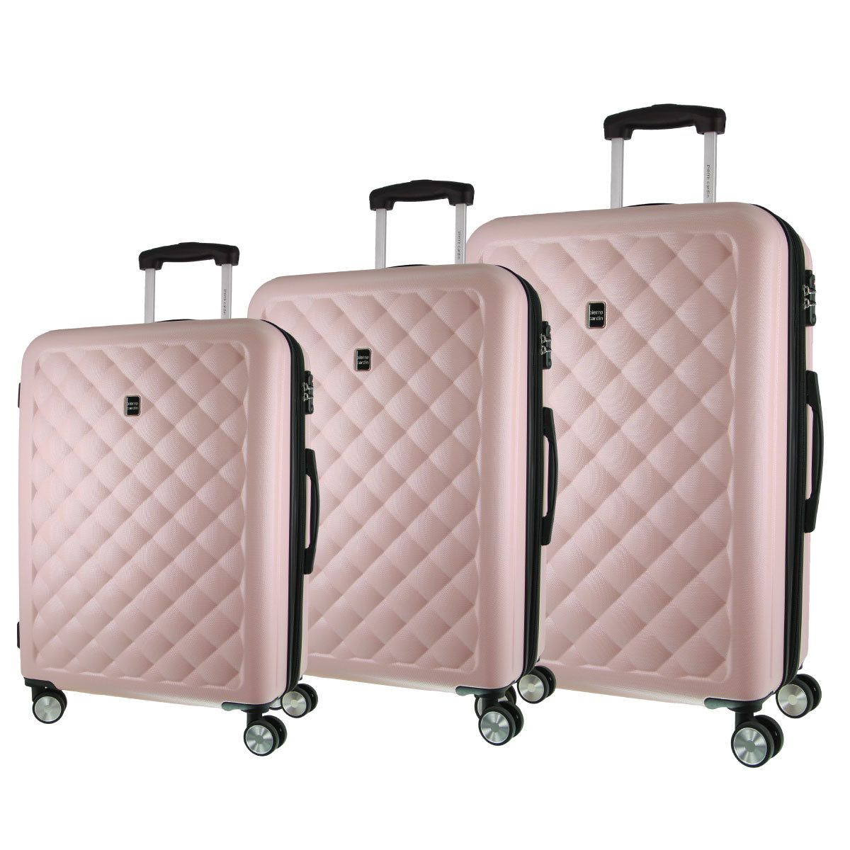 Pierre Cardin Hard Shell 3-Piece Luggage Set Resväskor Travel Rosa | MEHDGF924