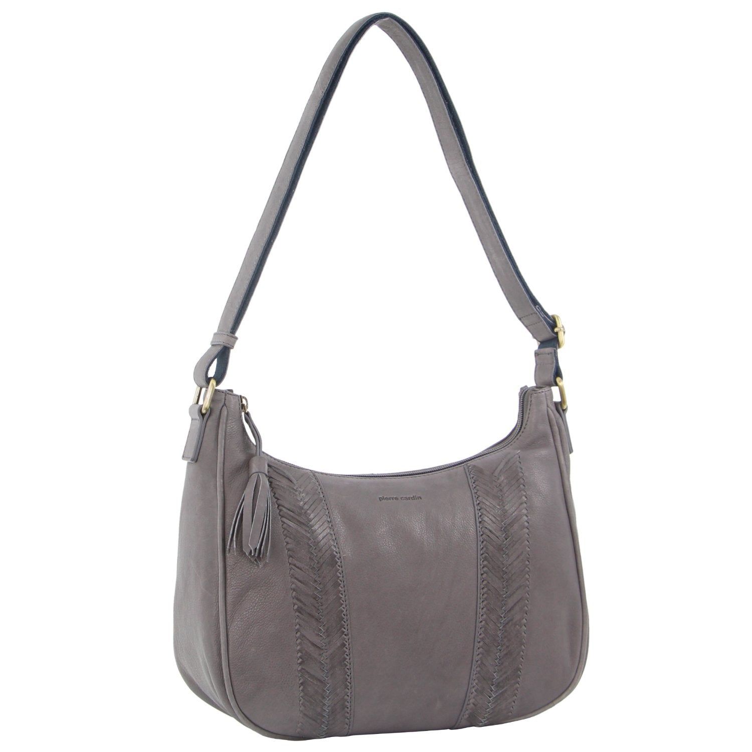 Pierre Cardin Herringbone Embossed Leather Tassle Crossbody Bag Crossbody Väska Dam Turkos | UZHXYA370