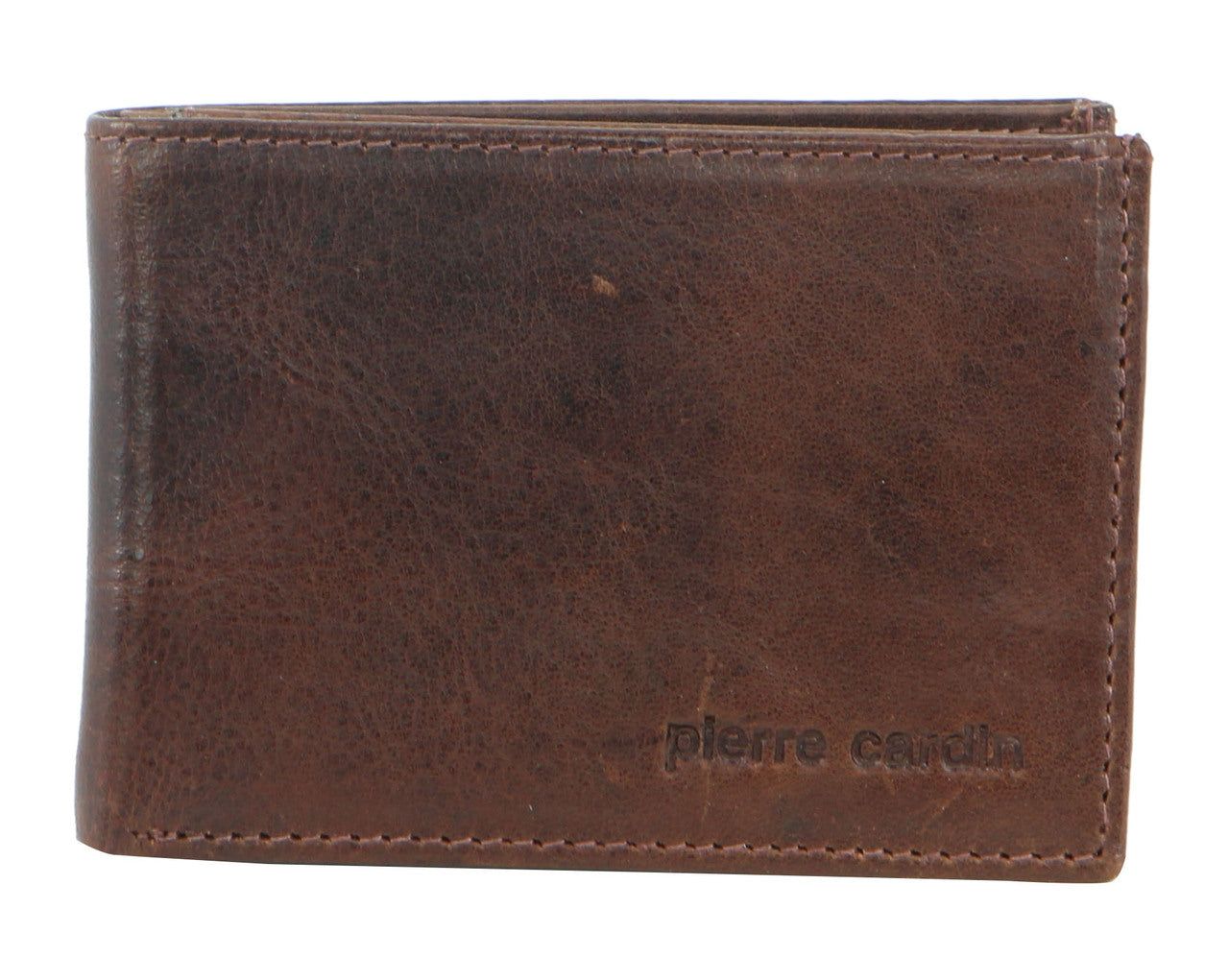 Pierre Cardin Italian Leather Bi-Fold Wallet Bi-Fold Wallets Herr Svarta | WQYSRN531