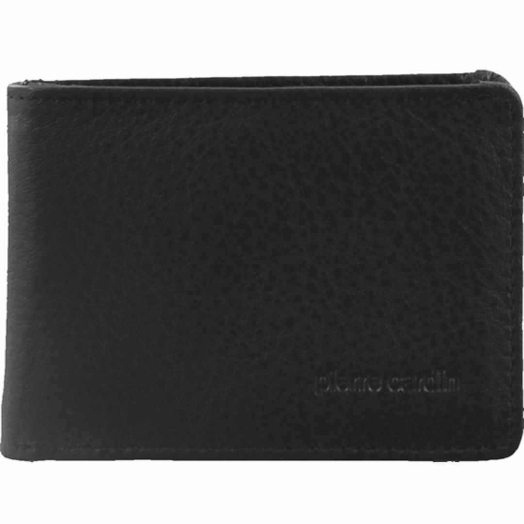 Pierre Cardin Italian Leather Bi-Fold Wallet Bi-Fold Wallets Herr Svarta | RWCBHY769