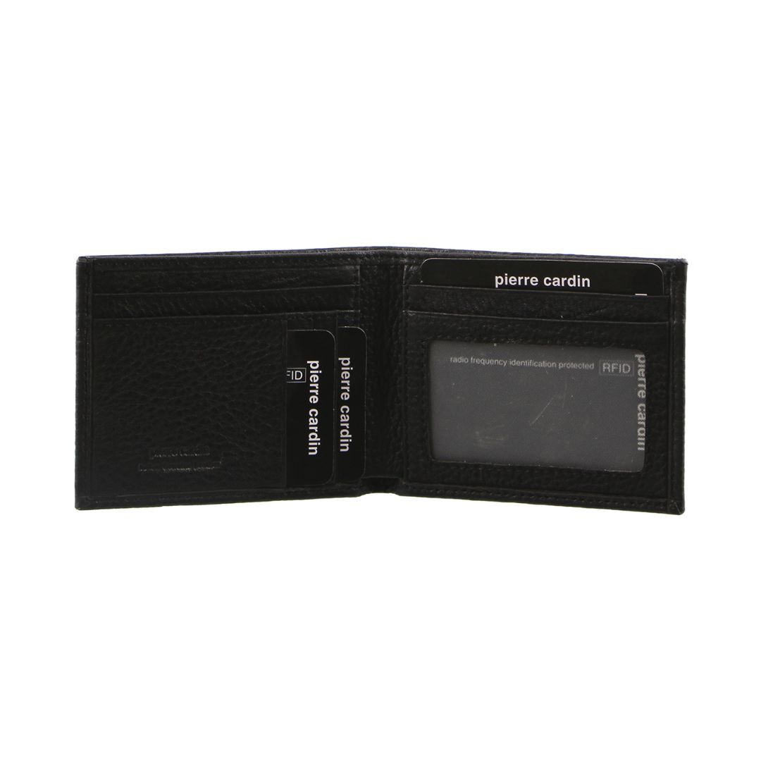 Pierre Cardin Italian Leather Bi-Fold Wallet Bi-Fold Wallets Herr Svarta | KTCDGJ725