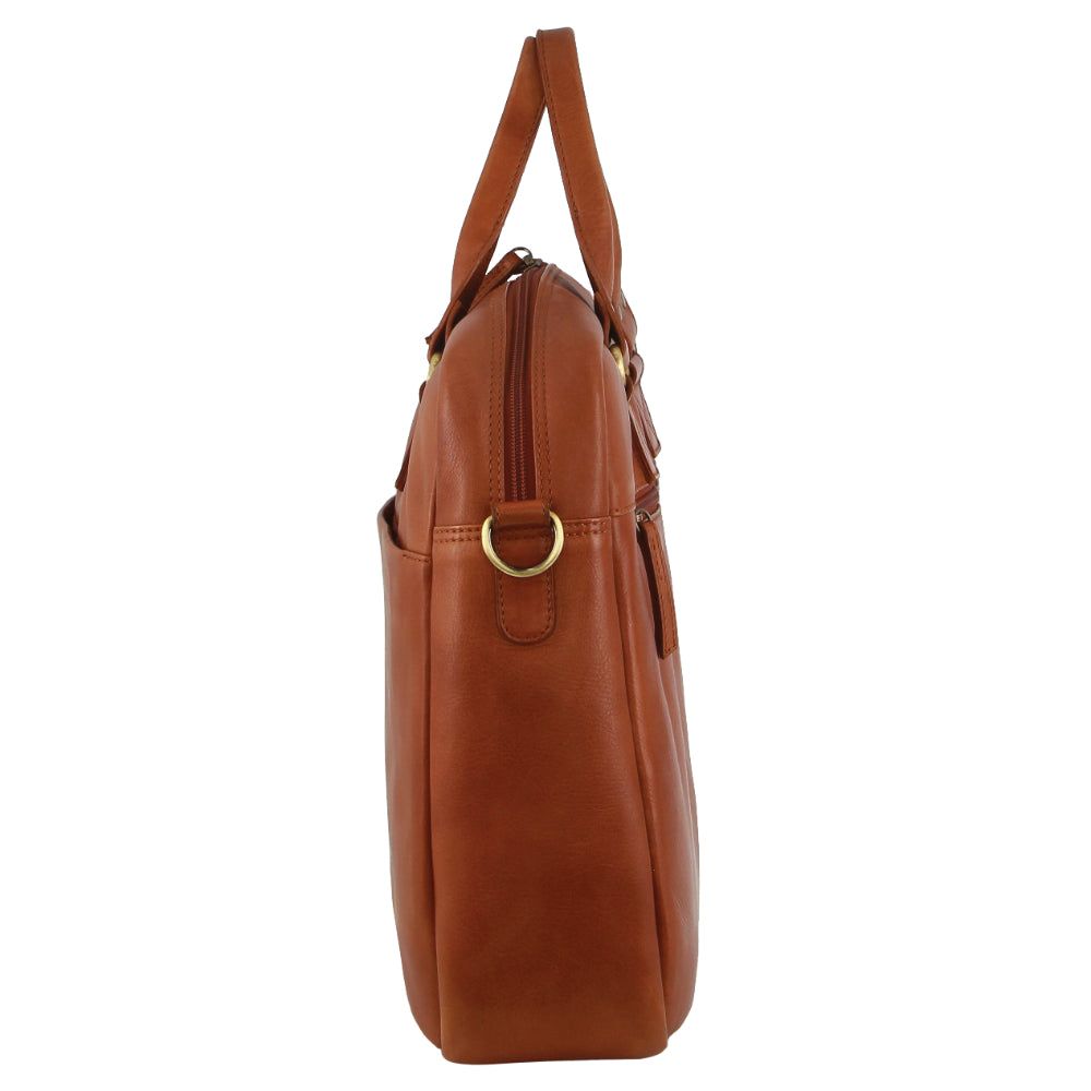 Pierre Cardin Italian Leather Computer Bag Crossbody Väska Herr Bruna | HUCXDK896