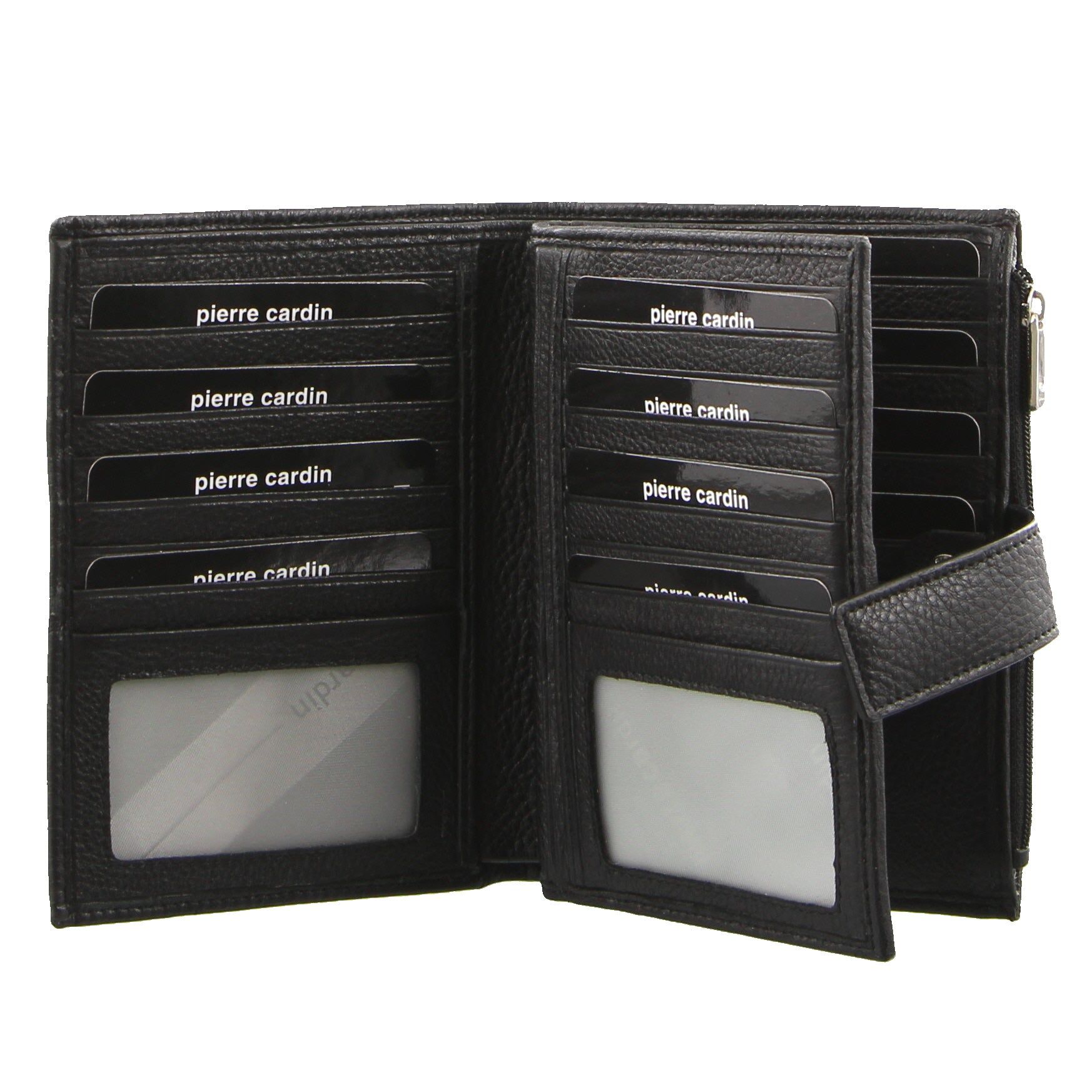 Pierre Cardin Italian Leather Tab Wallet Medium Wallets Dam Svarta | XTLDEA462