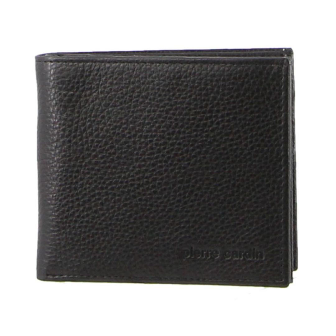 Pierre Cardin Italian Leather Tri-Fold Wallet Trefaldig Plånbok Herr Svarta | EHCUGO263