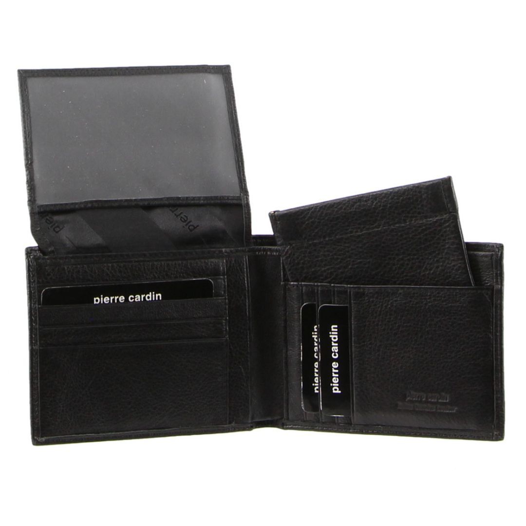 Pierre Cardin Italian Leather Wallet Card Holder Korthållare Herr Svarta | AEGJBM562