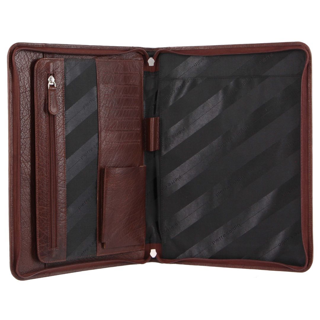 Pierre Cardin Italian Structured Leather Business Compendium Organiser Bags & Folios Herr Bruna | MTCBRA287