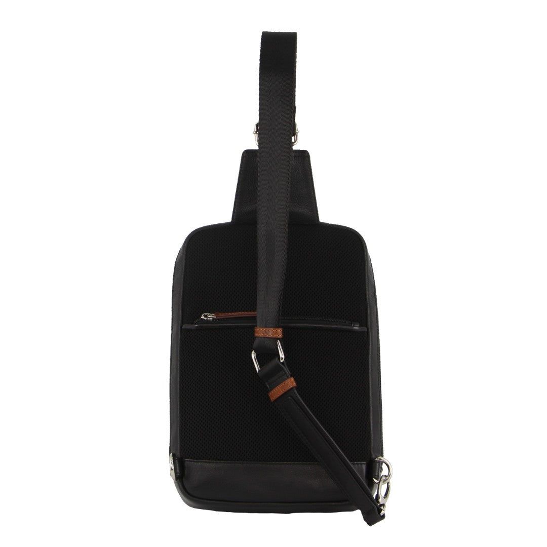 Pierre Cardin Leather 3-Way Sling Bag Business Computer Bags Herr Svarta | ZLHIBY539