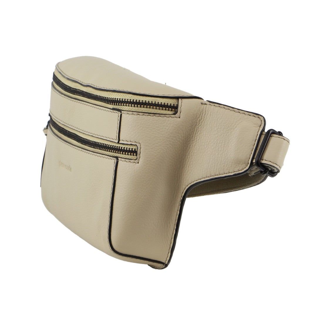 Pierre Cardin Leather 3-Way Sling Bag Crossbody Väska Dam Cement | NKCBRP147