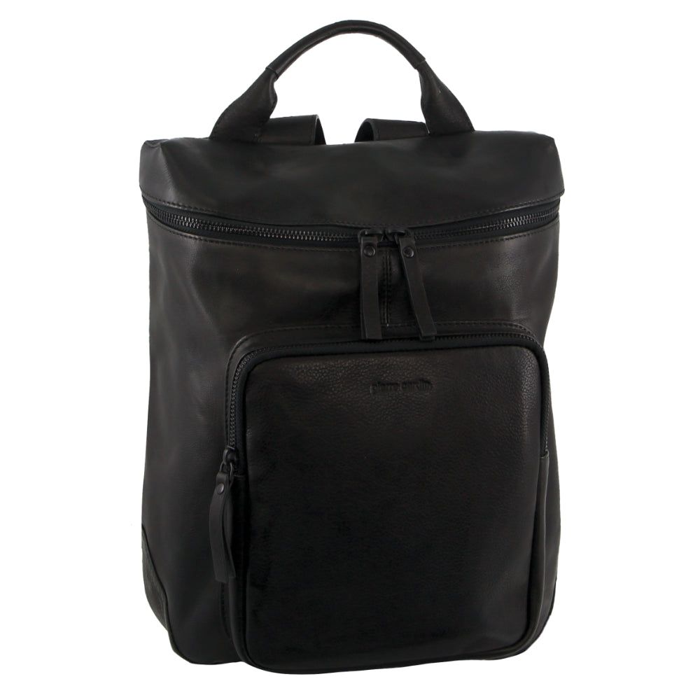 Pierre Cardin Leather Backpack Ryggsäckar Dam Svarta | LCESXZ931