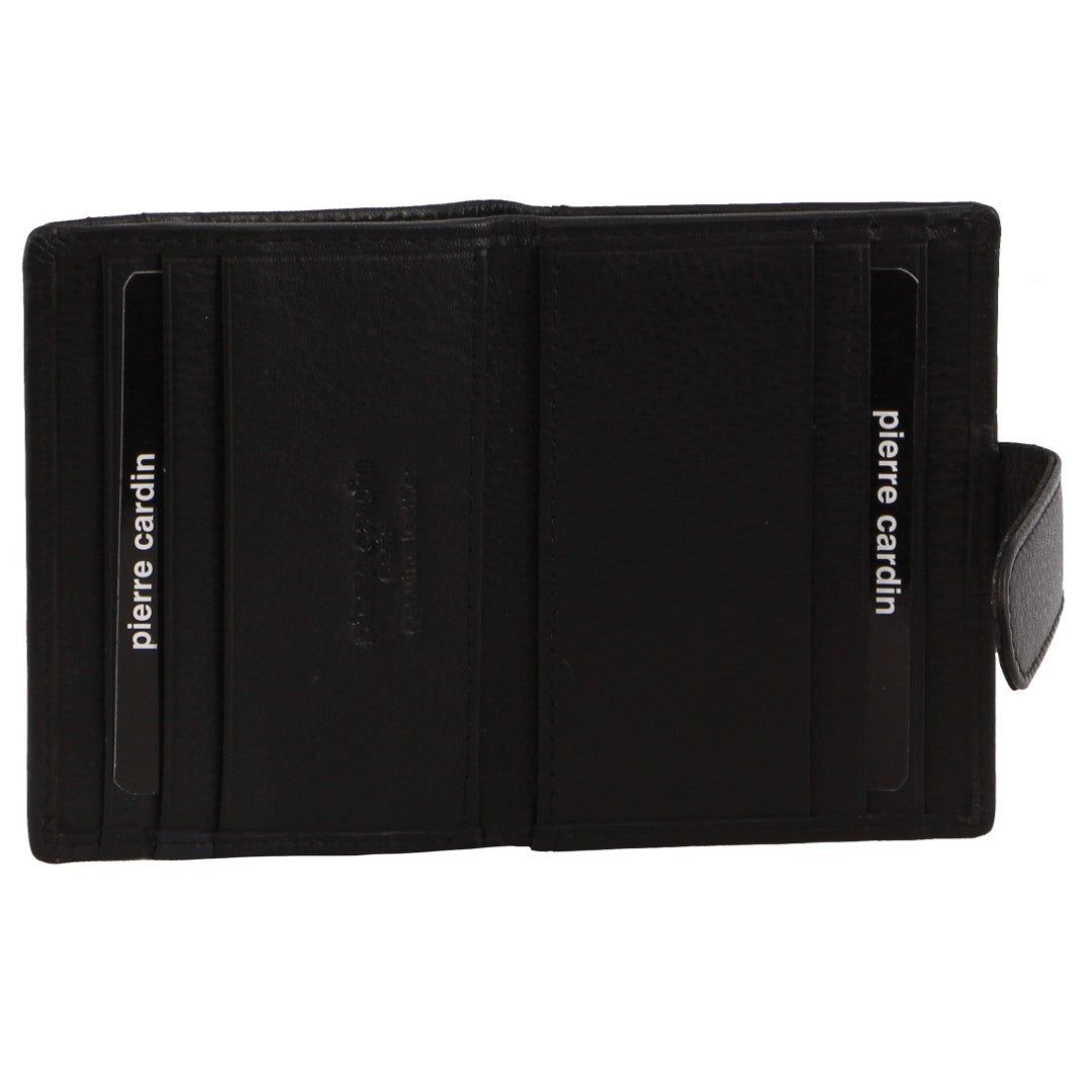 Pierre Cardin Leather Bi-Fold Card Holder Wallet Tab Wallets Herr Svarta | RMITGW653