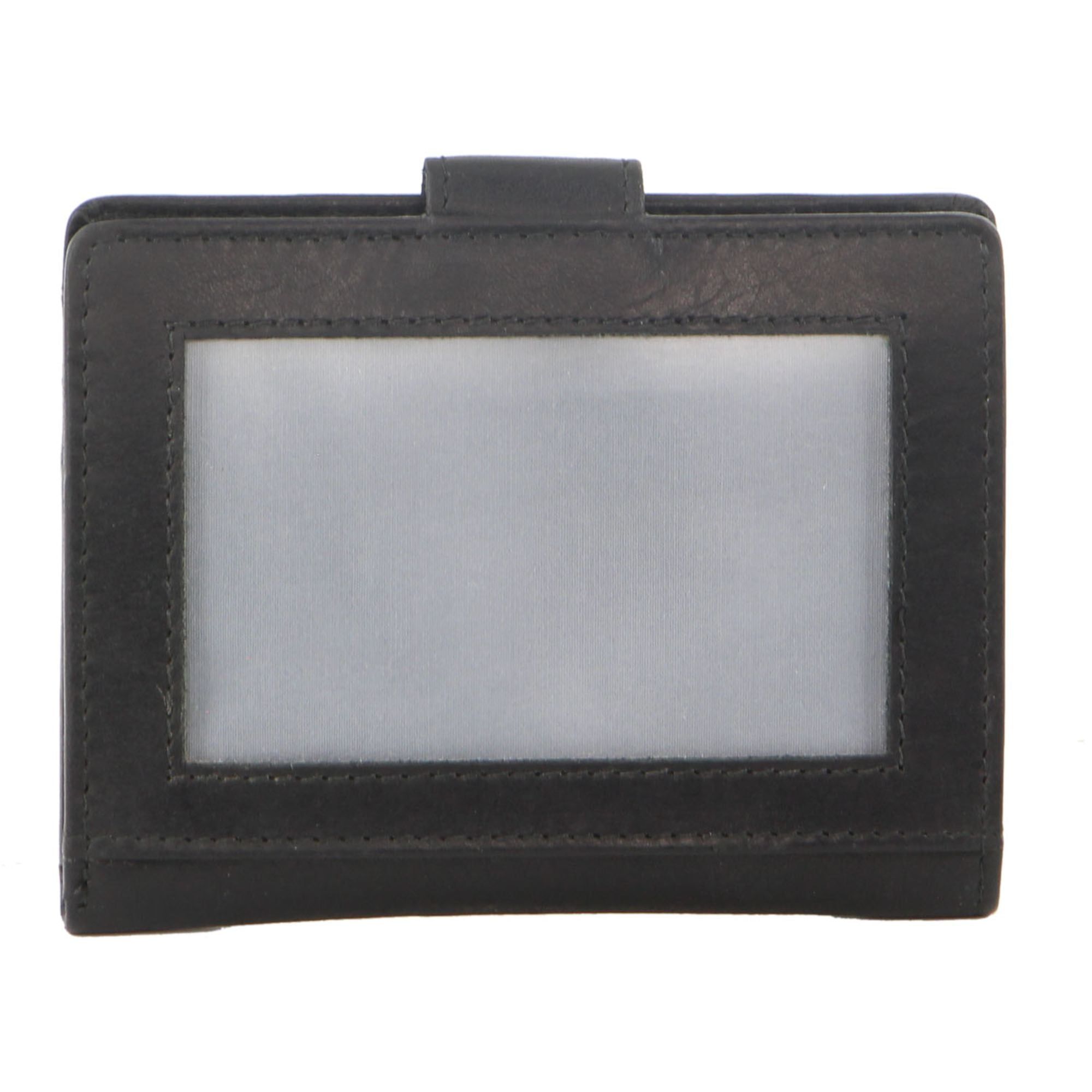 Pierre Cardin Leather Bi-Fold Card Holder Wallet Bi-Fold Wallets Herr Svarta | RDIXVH382