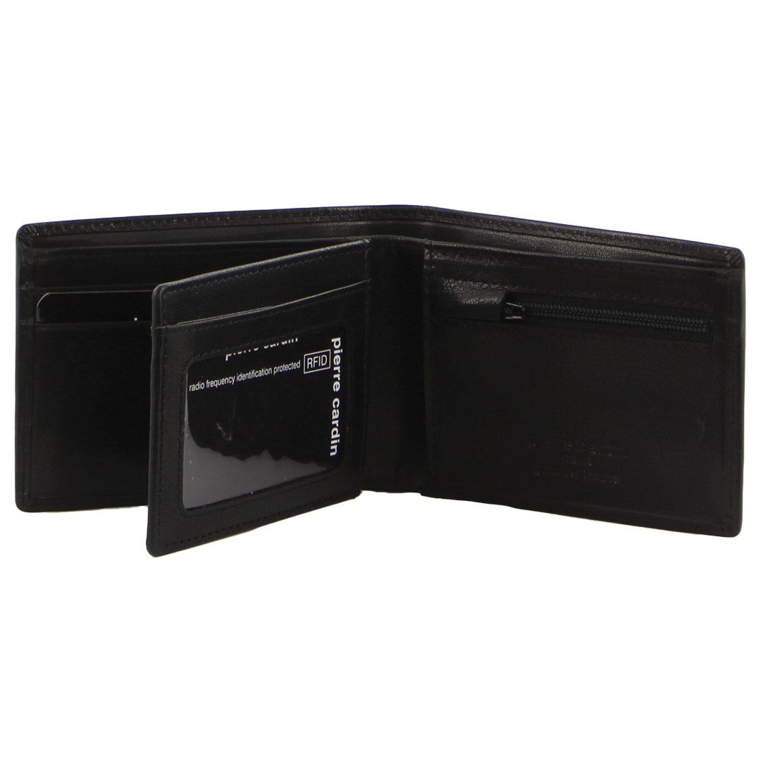 Pierre Cardin Leather Bi-Fold Wallet Bi-Fold Wallets Herr Svarta | EIRVWF238