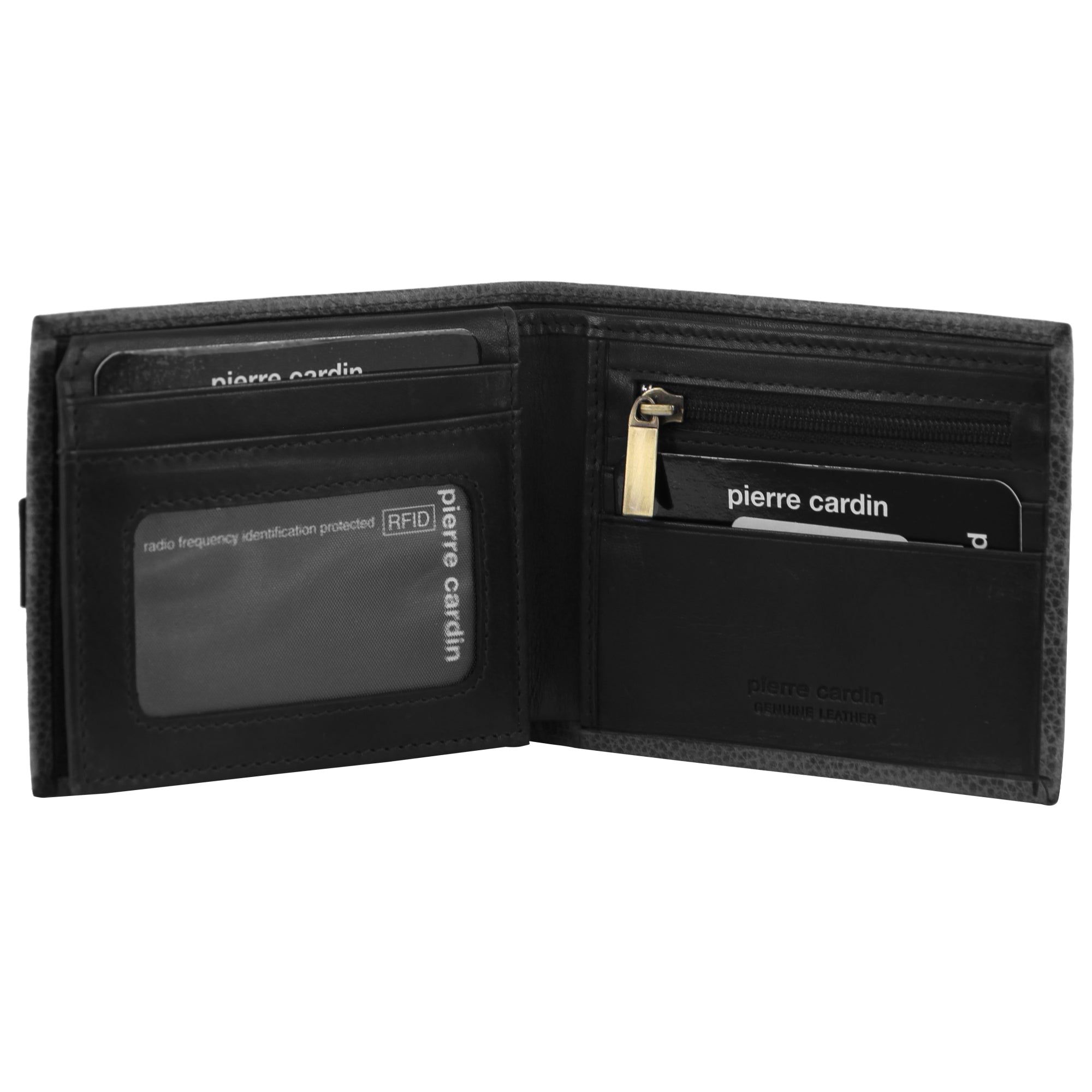 Pierre Cardin Leather Bi-Fold Wallet Bi-Fold Wallets Herr Svarta | BLGTMR628