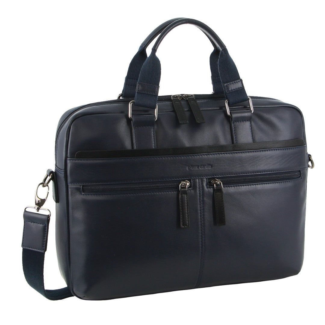 Pierre Cardin Leather Business Computer Bag Business Computer Bags Herr Svarta | EBKMUJ601