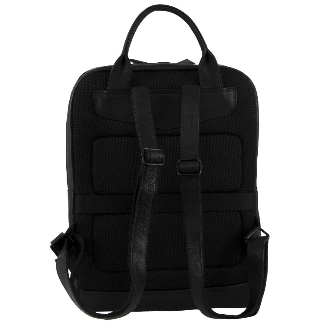Pierre Cardin Leather Business Laptop Backpack Business Computer Bags Herr Svarta | GFSDVM645