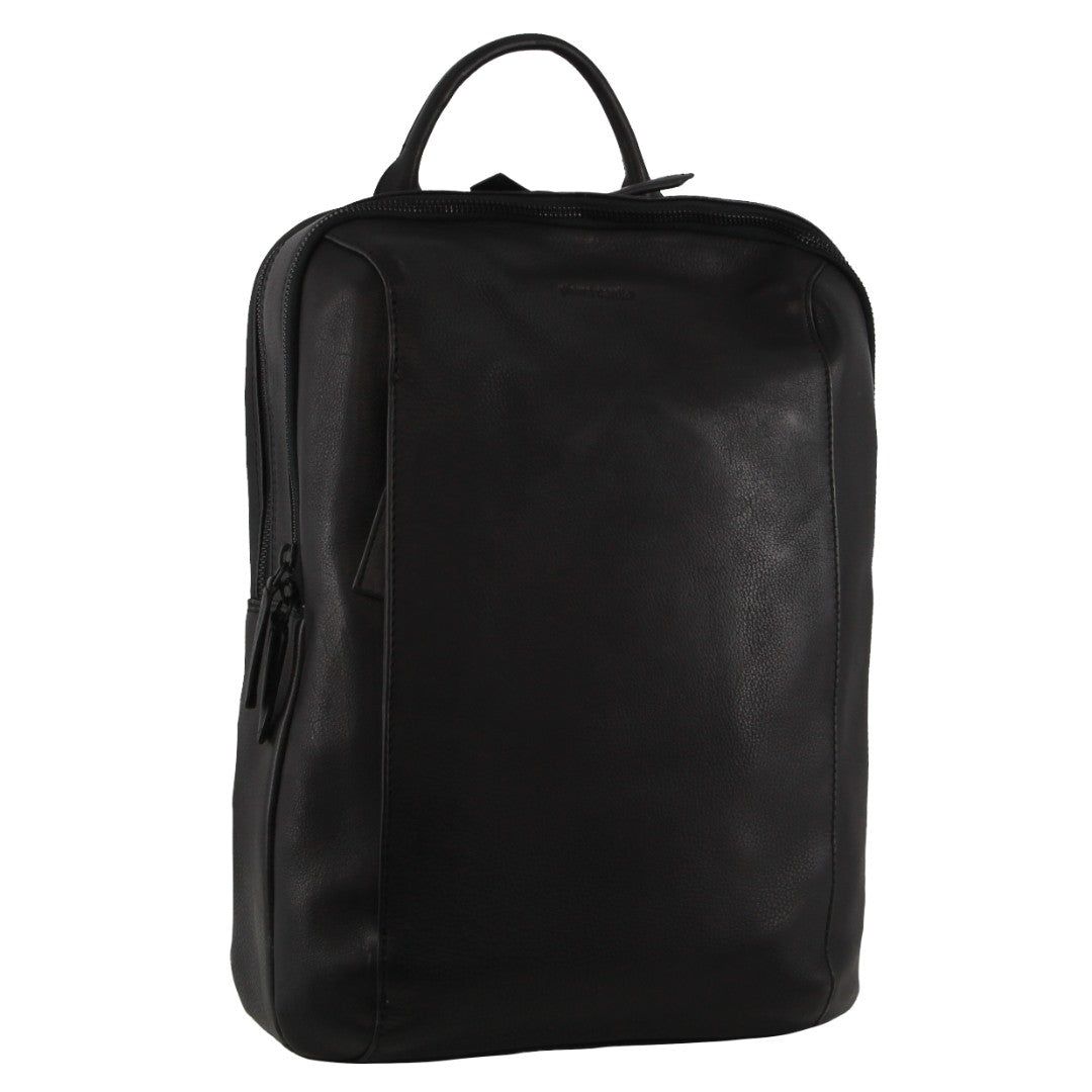 Pierre Cardin Leather Business Laptop Backpack Business Computer Bags Herr Svarta | GFSDVM645
