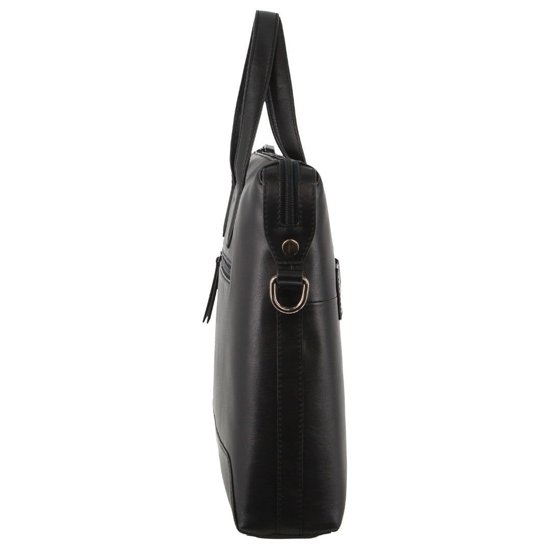 Pierre Cardin Leather Business Travel Bag Business Computer Bags Herr Svarta | XCVLTO043