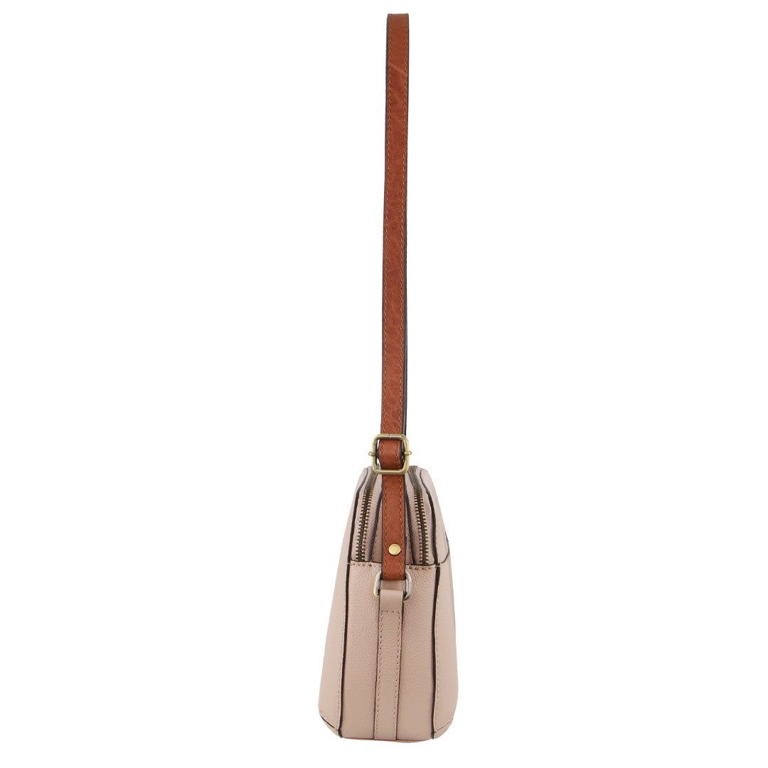 Pierre Cardin Leather Classic Crossbody Bag Crossbody Väska Dam Beige | GOSLAK609