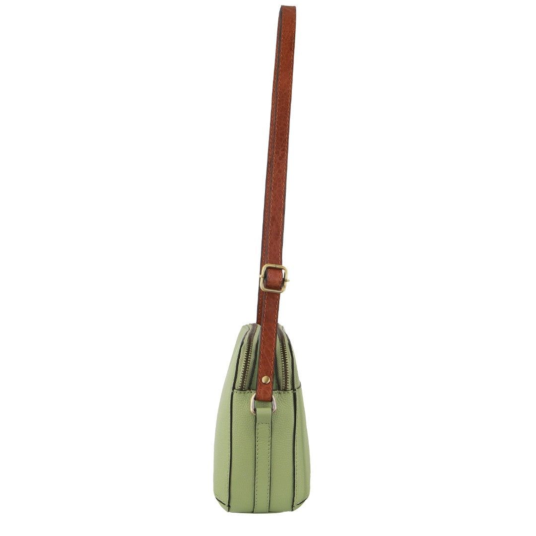 Pierre Cardin Leather Classic Crossbody Bag Handbags Dam Jade | VKXIWF610