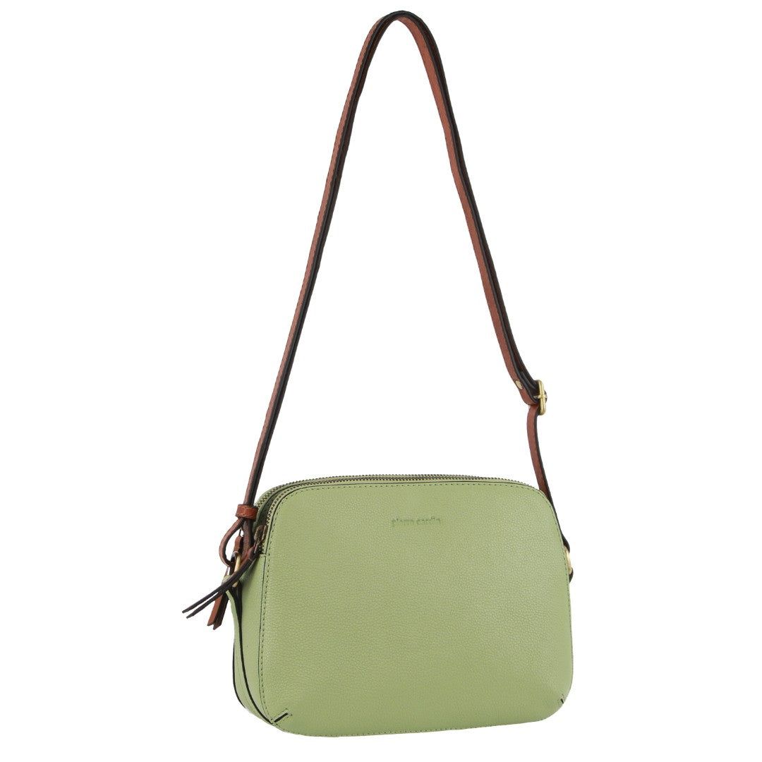Pierre Cardin Leather Classic Crossbody Bag Handbags Dam Jade | VKXIWF610