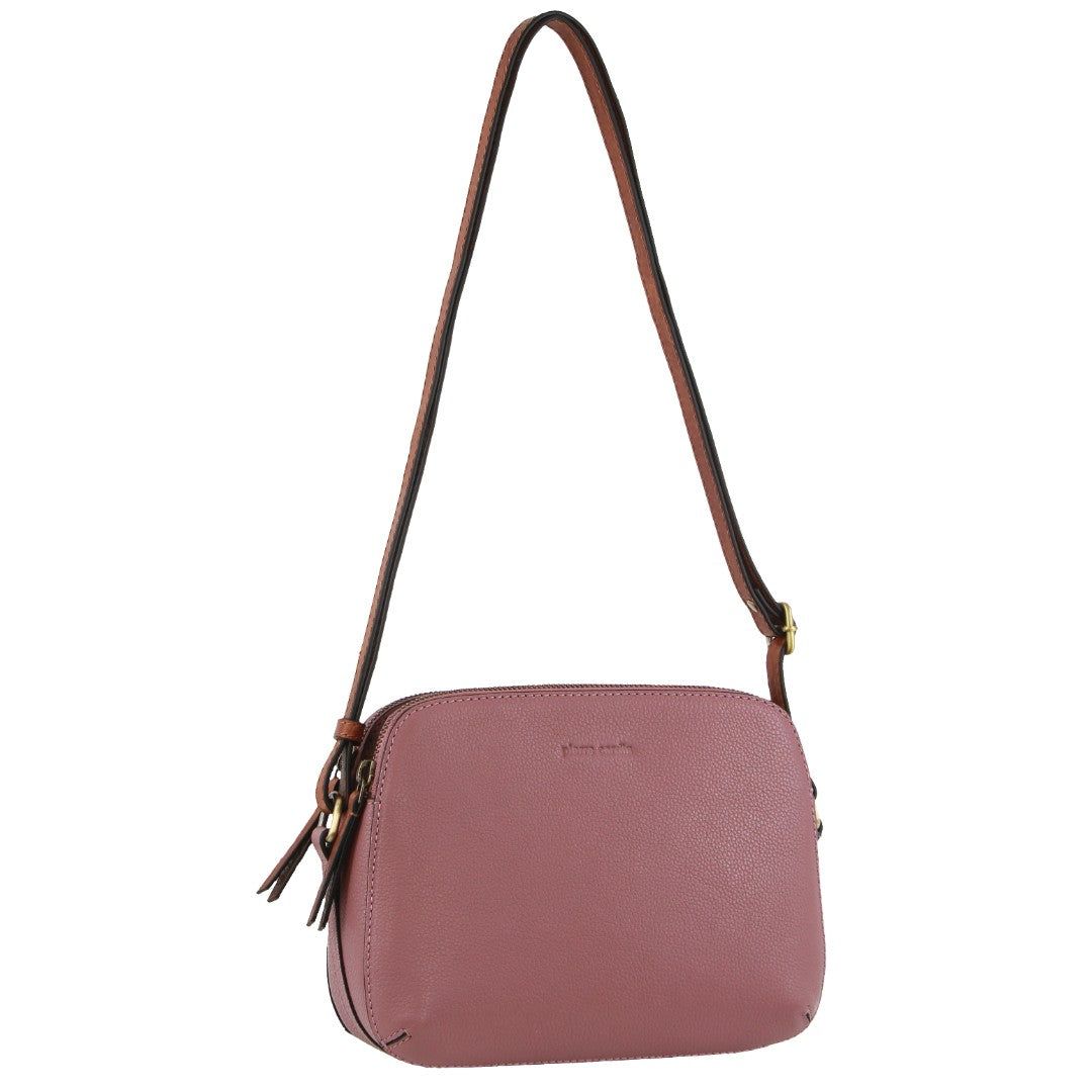 Pierre Cardin Leather Classic Crossbody Bag Handbags Dam Rosa | TRQBYF581