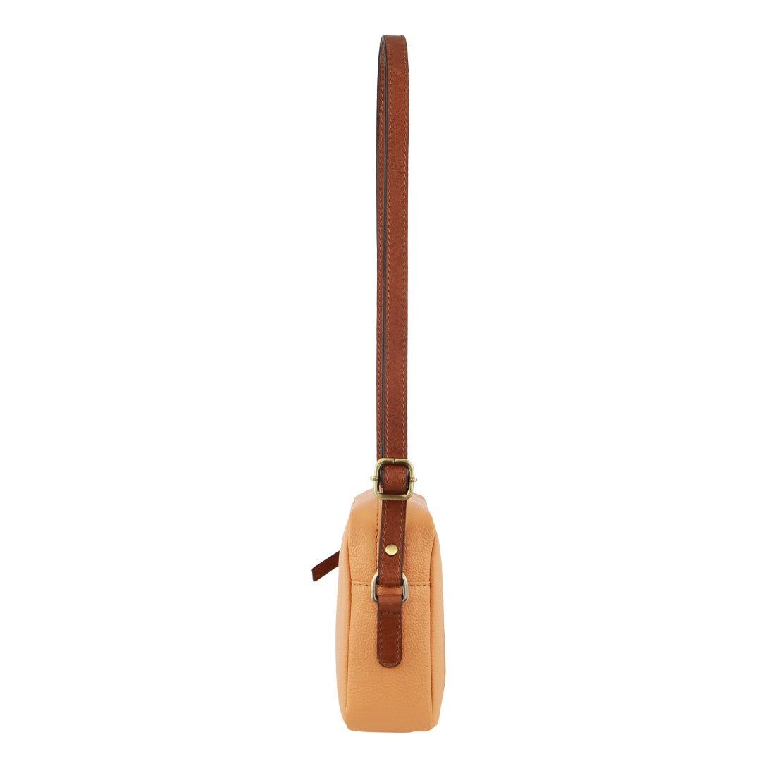 Pierre Cardin Leather Classic Square Crossbody Bag Handbags Dam Aprikos | QPZUJC834