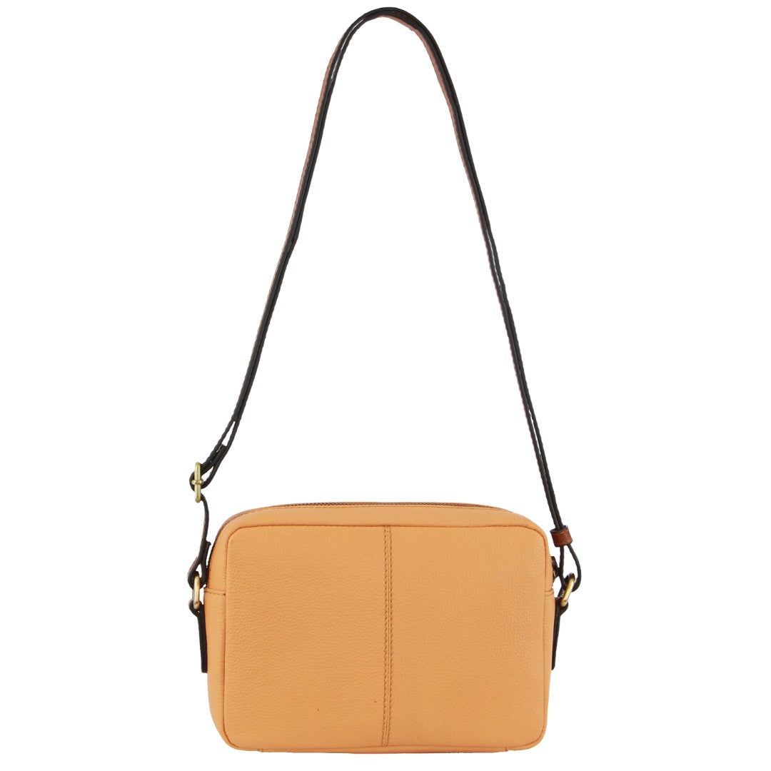 Pierre Cardin Leather Classic Square Crossbody Bag Handbags Dam Aprikos | QPZUJC834