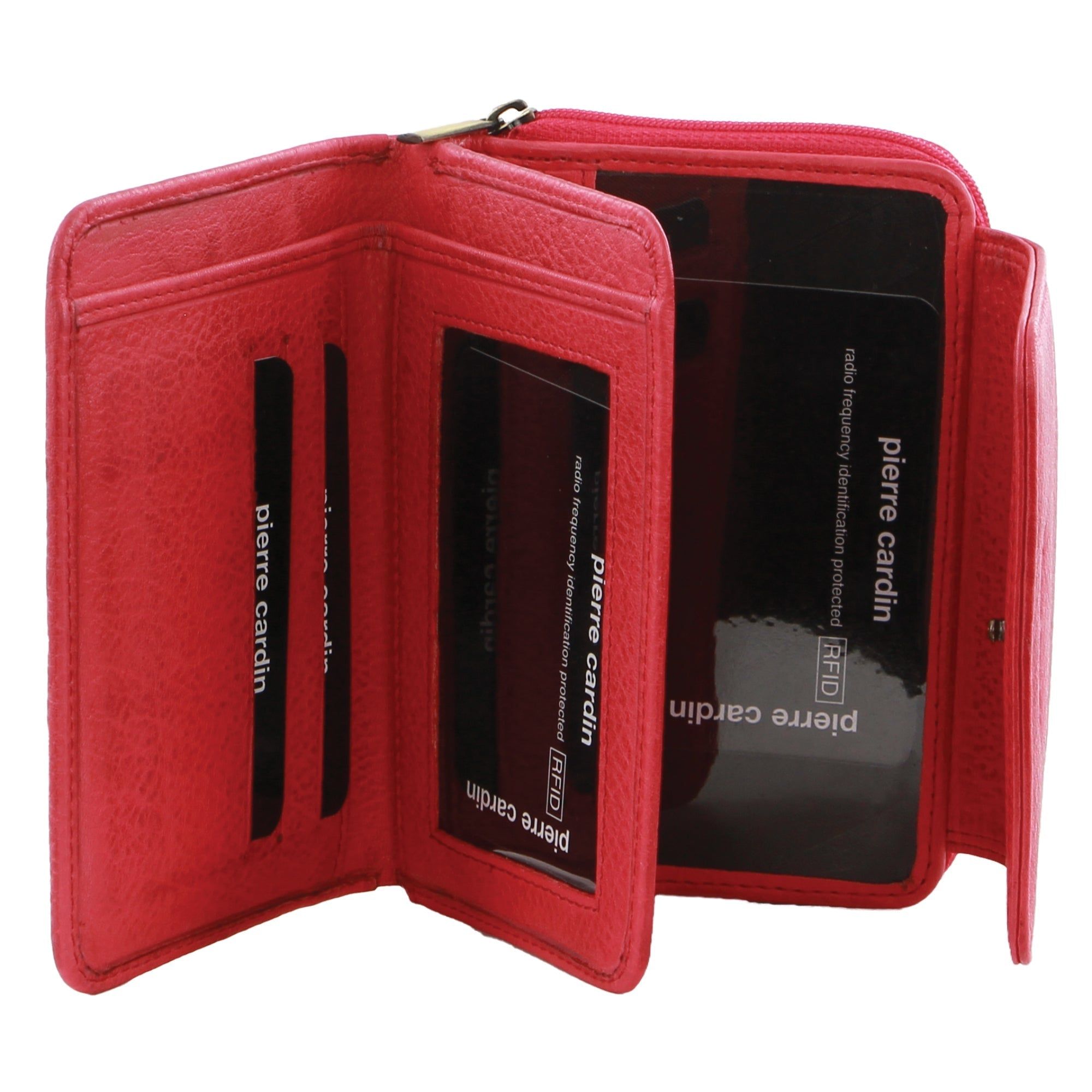 Pierre Cardin Leather Compact Bi-Fold Tab Wallet Bi-Fold Wallets Dam Rosa | EWPLAM468