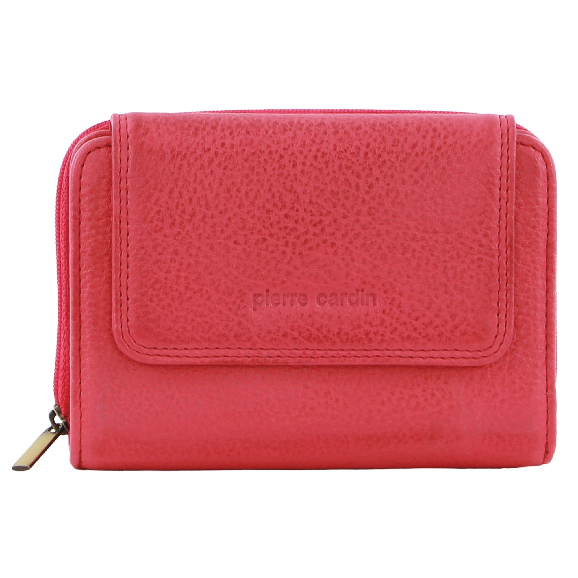 Pierre Cardin Leather Compact Bi-Fold Tab Wallet Bi-Fold Wallets Dam Rosa | EWPLAM468