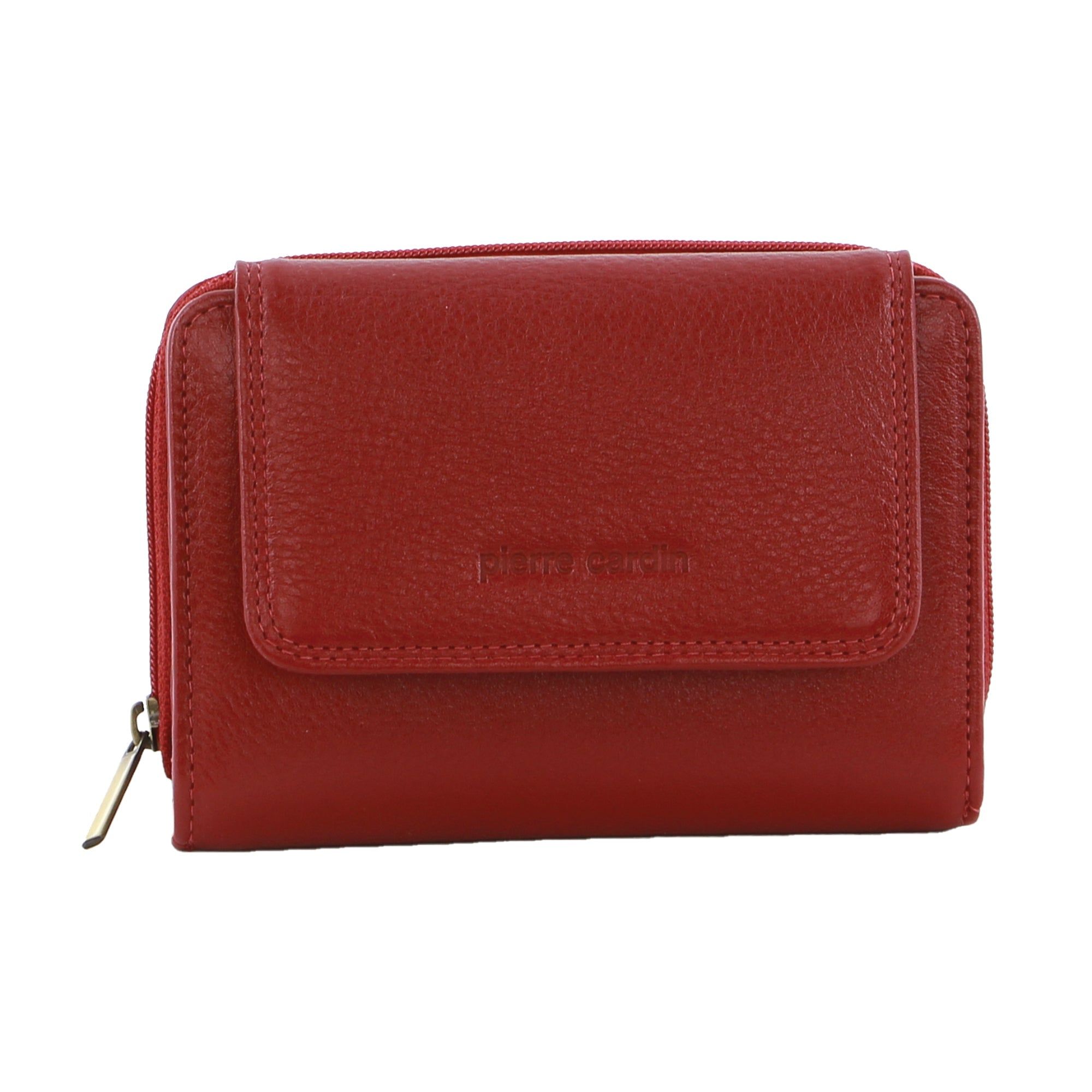 Pierre Cardin Leather Compact Bi-Fold Tab Wallet Bi-Fold Wallets Dam Svarta | TQAFSG307