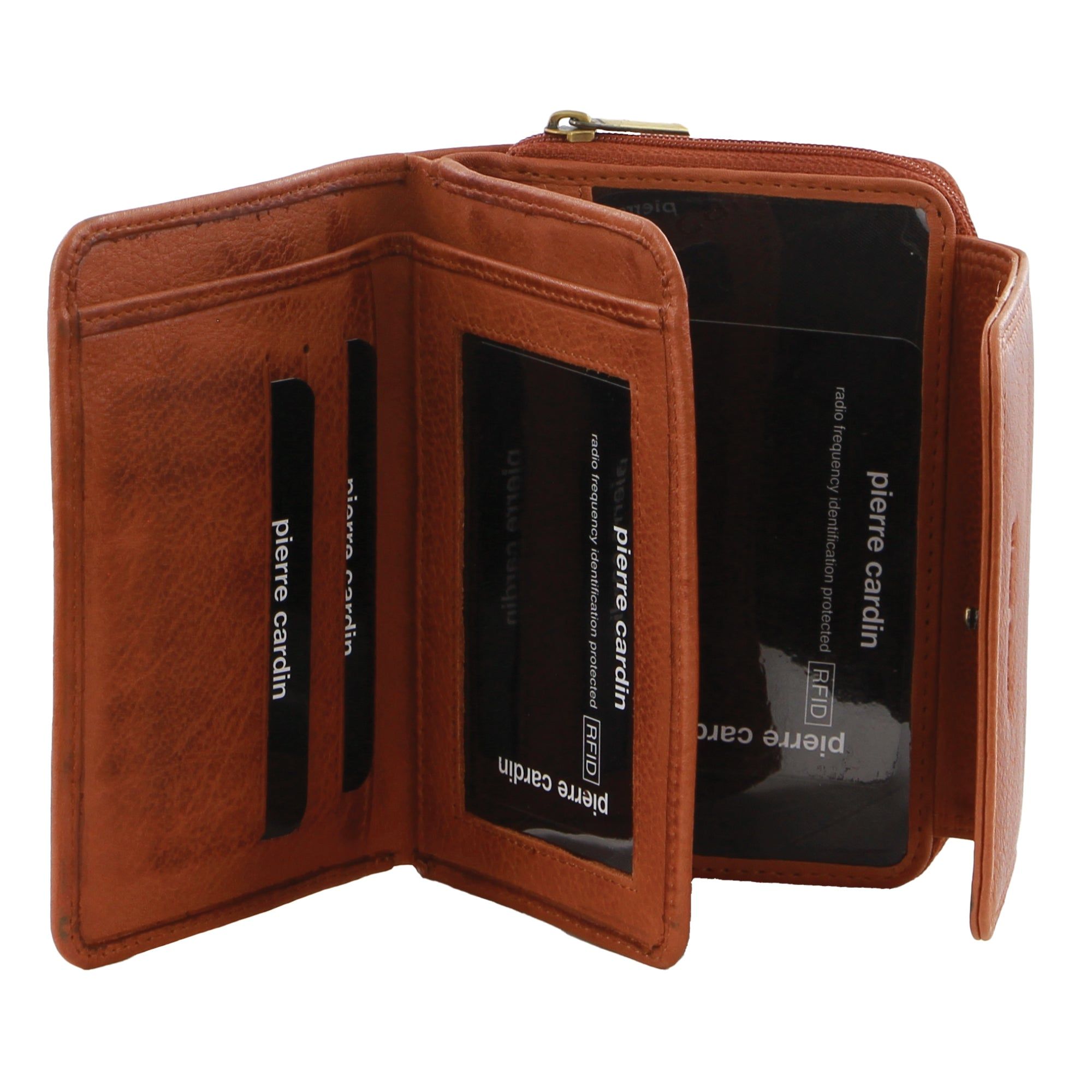 Pierre Cardin Leather Compact Bi-Fold Tab Wallet Bi-Fold Wallets Dam Bruna | JRCMKY182