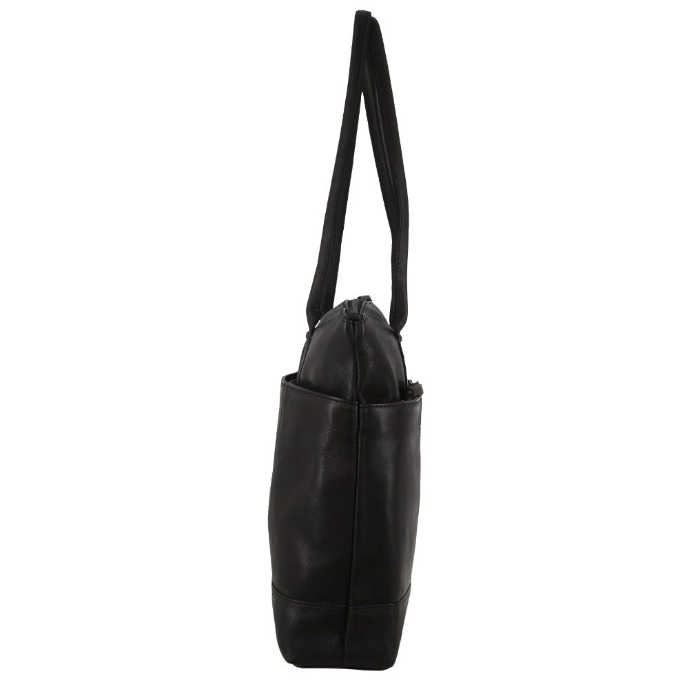 Pierre Cardin Leather Computer Bag Laptop Travel Svarta | VUMDPQ473