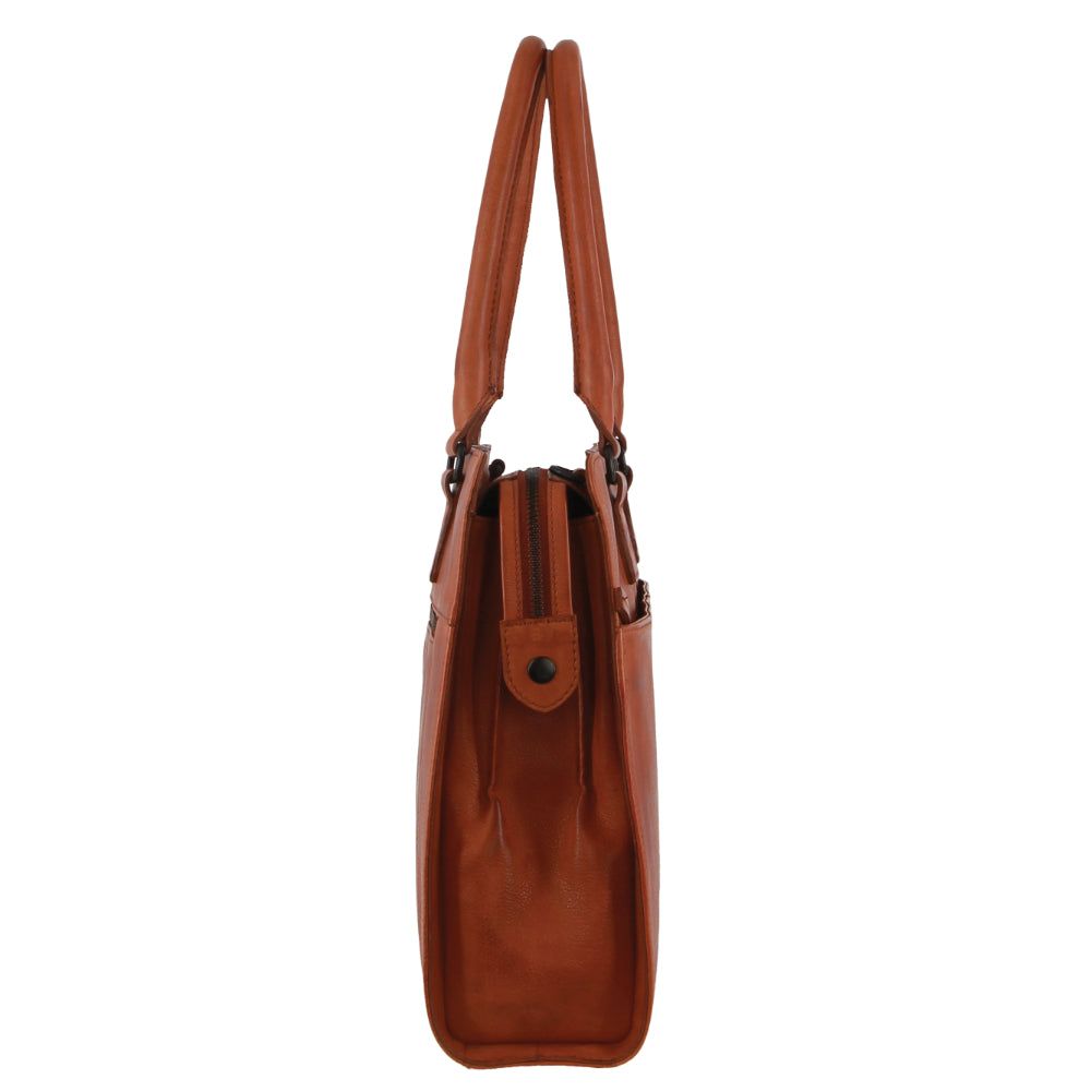 Pierre Cardin Leather Computer Tote Bag Laptop Travel Bruna | HQEOGV517