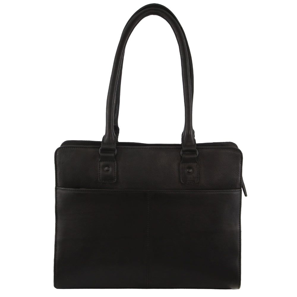 Pierre Cardin Leather Computer Tote Bag Business Computer Bags Herr Svarta | OYUSPG967