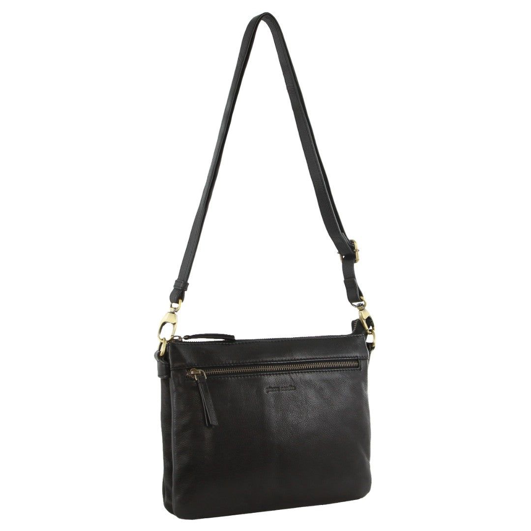 Pierre Cardin Leather Crosbody Bag Crossbody Väska Dam Svarta | WJIPTC325