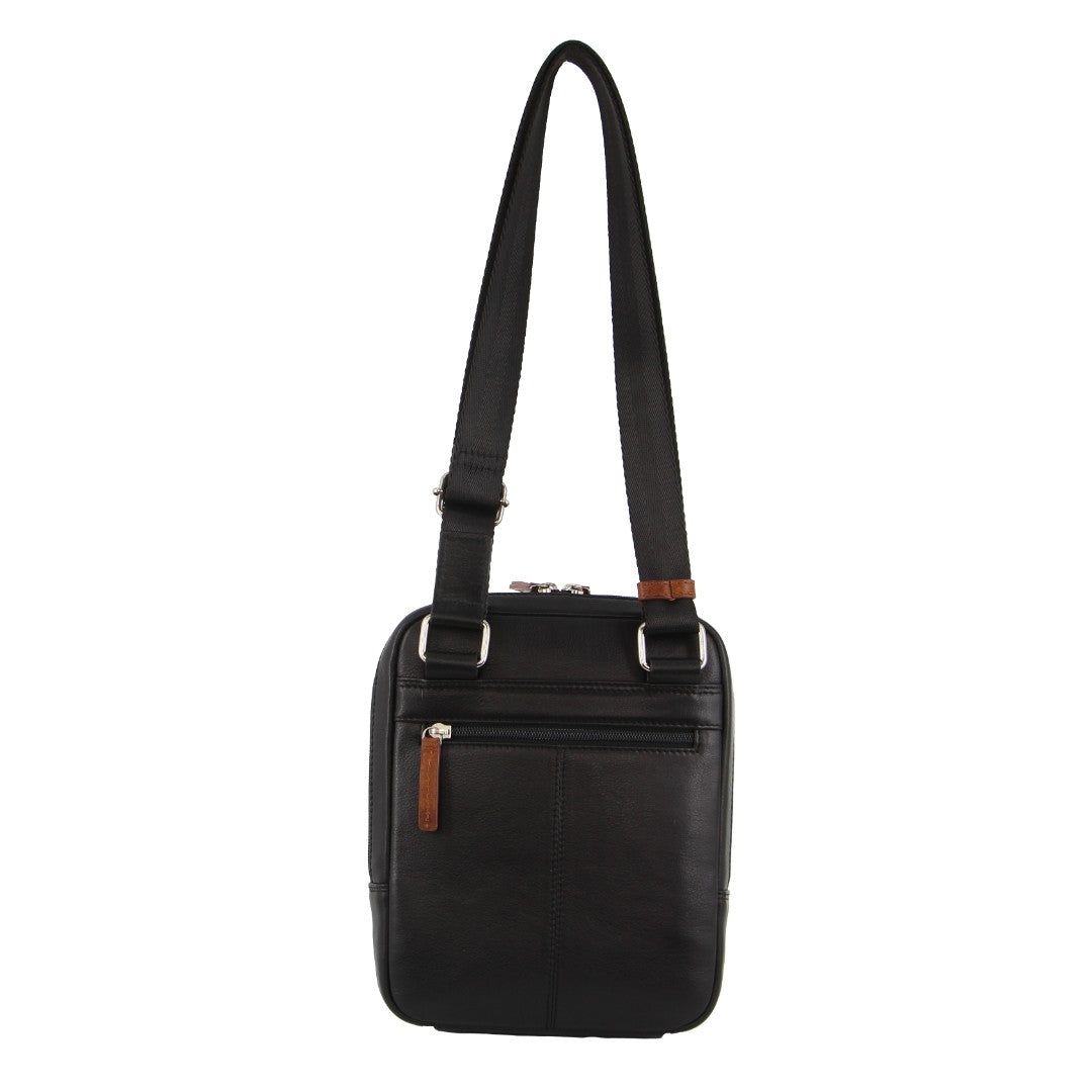 Pierre Cardin Leather Cross-Body Bag Business Computer Bags Herr Svarta | DKPCSO864