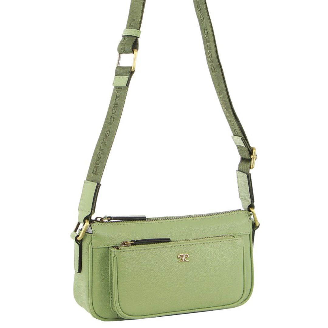 Pierre Cardin Leather Cross-Body Bag Crossbody Väska Dam Jade | XPRVYU864