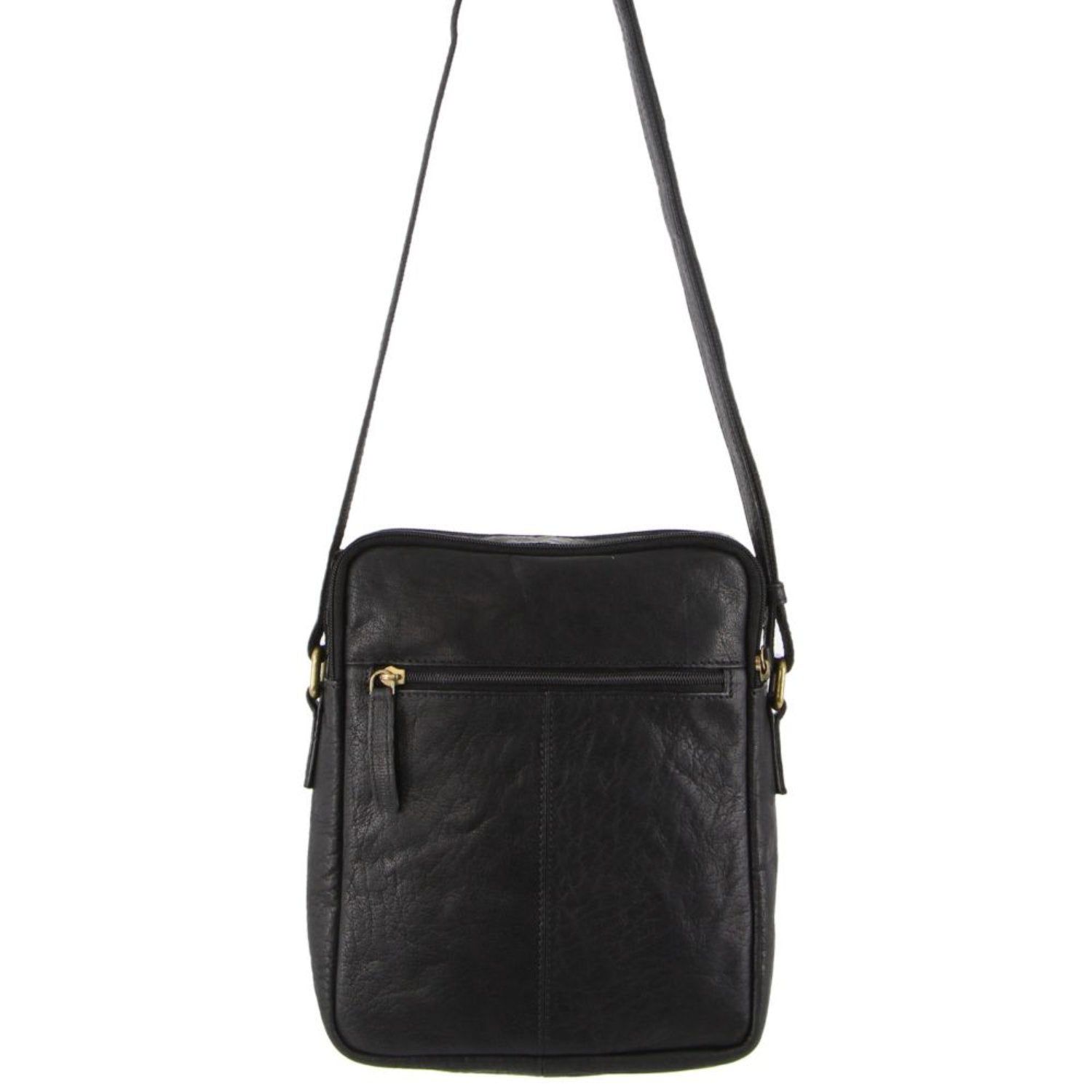 Pierre Cardin Leather Cross-Body Bag Crossbody Väska Herr Svarta | TEMXHN634