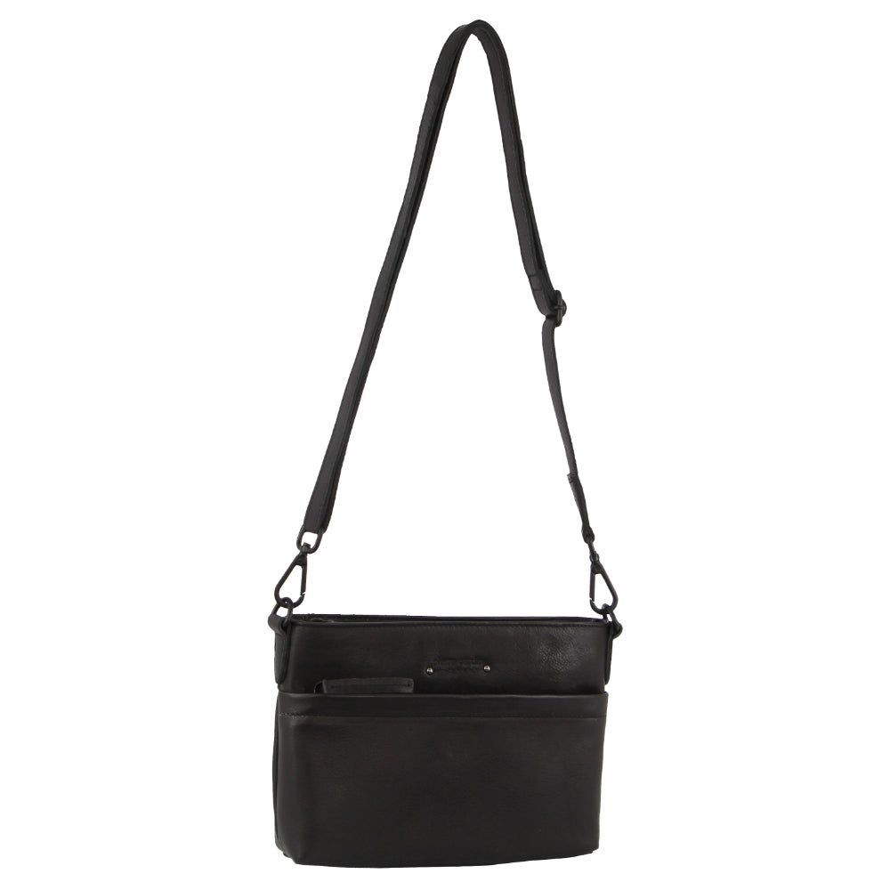 Pierre Cardin Leather Cross-Body Bag Crossbody Väska Dam Svarta | YZBEJO671