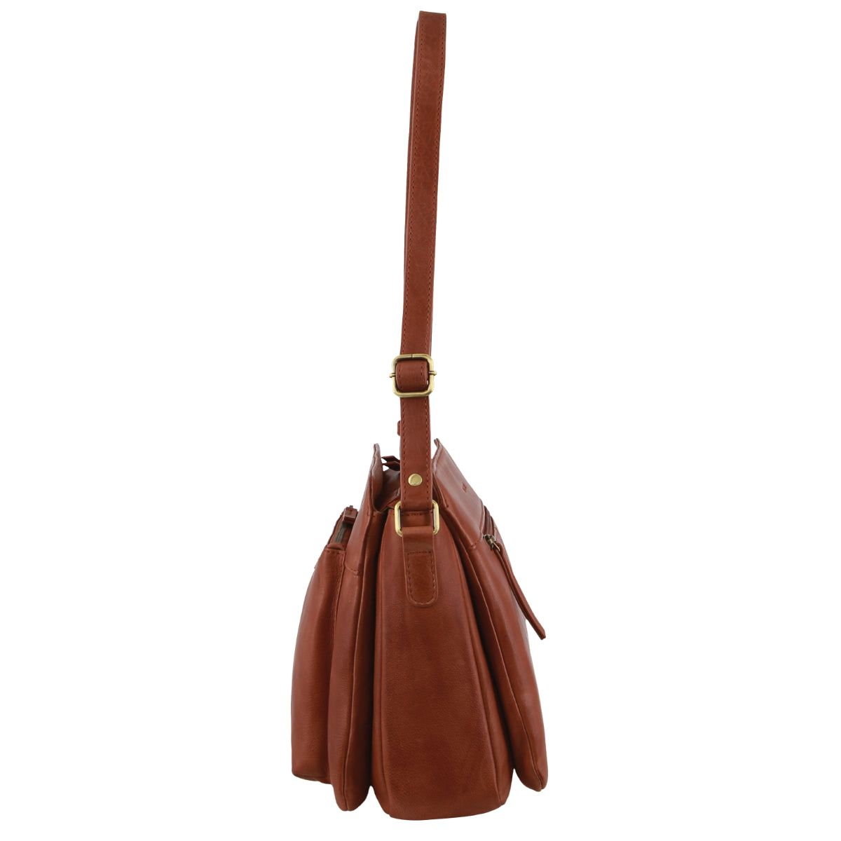 Pierre Cardin Leather Cross-Body Bag Crossbody Väska Dam Bruna | QMHYWR791