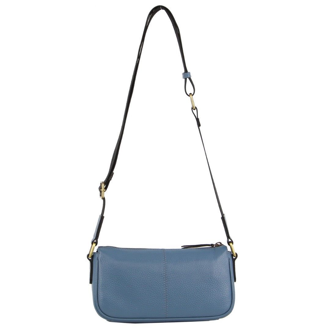Pierre Cardin Leather Cross-Body Bag Crossbody Väska Dam Blå | ONSBKR947