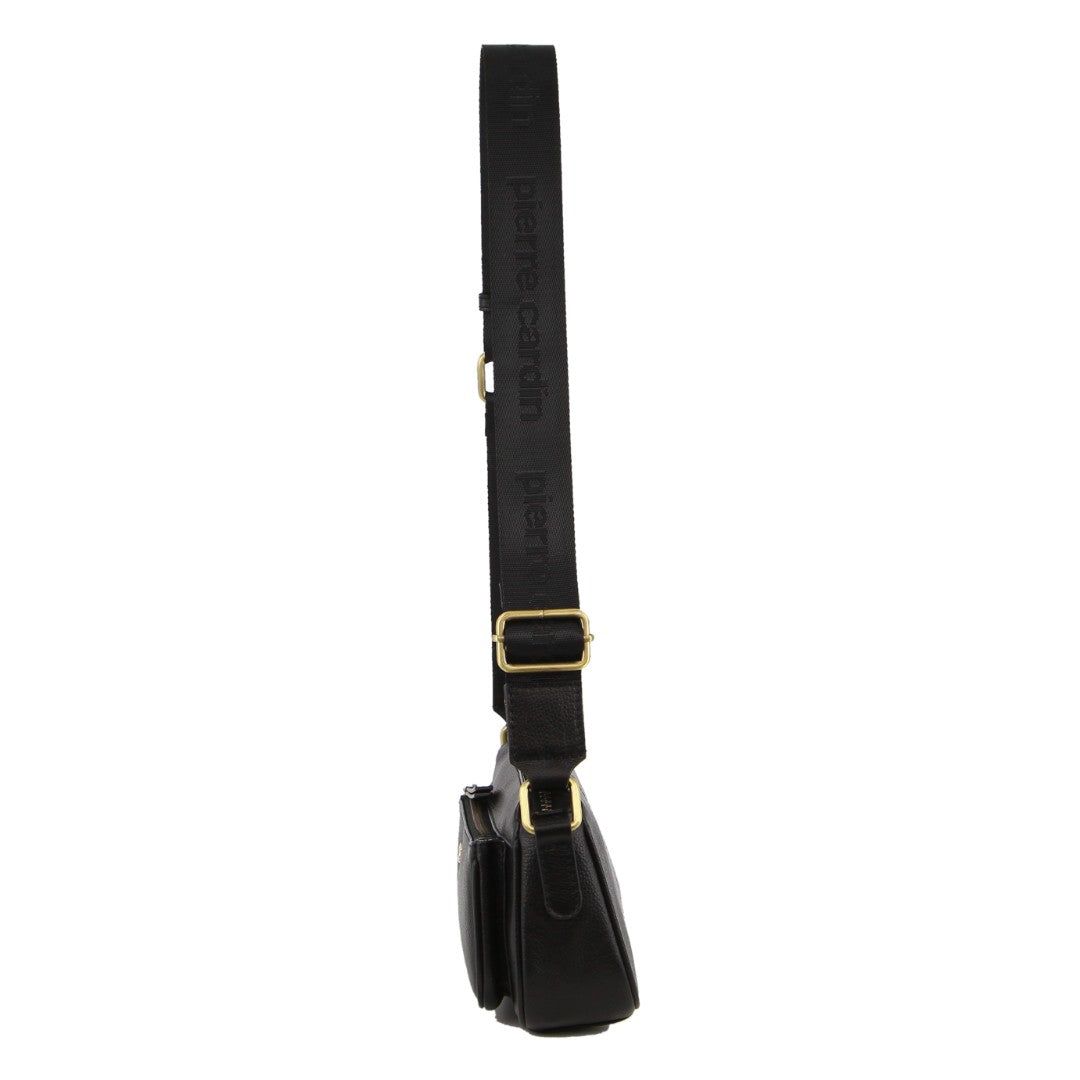 Pierre Cardin Leather Cross-Body Bag Crossbody Väska Dam Svarta | MQELVJ387