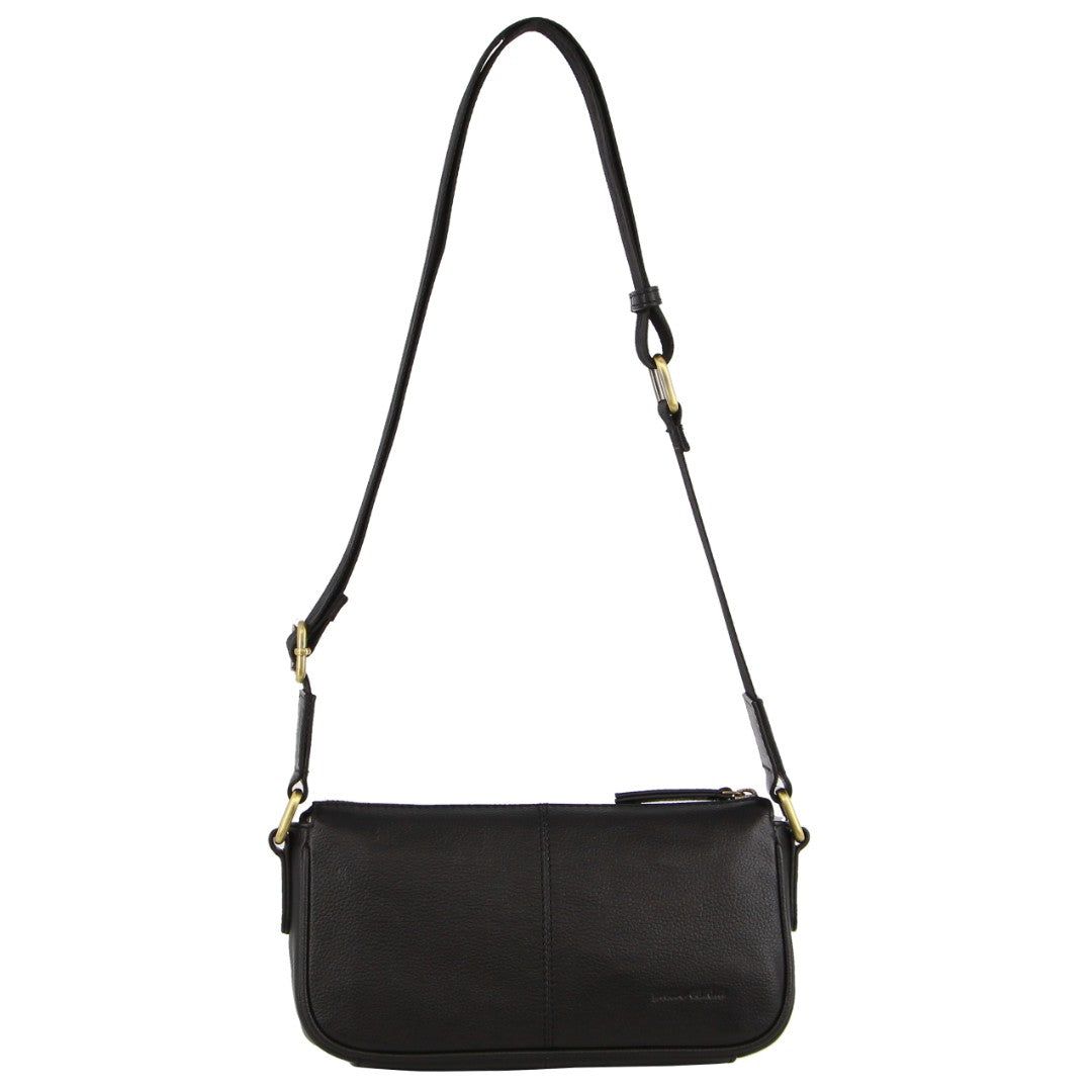 Pierre Cardin Leather Cross-Body Bag Crossbody Väska Dam Svarta | MQELVJ387