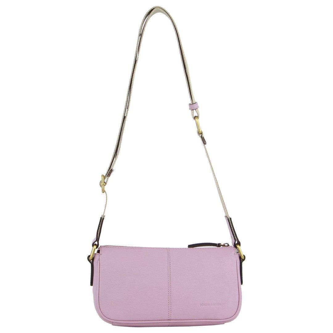 Pierre Cardin Leather Cross-Body Bag Crossbody Väska Dam Rosa | KVTAQO120
