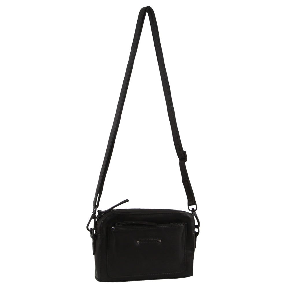 Pierre Cardin Leather Cross-Body Bag Crossbody Väska Dam Svarta | JUZPHL715