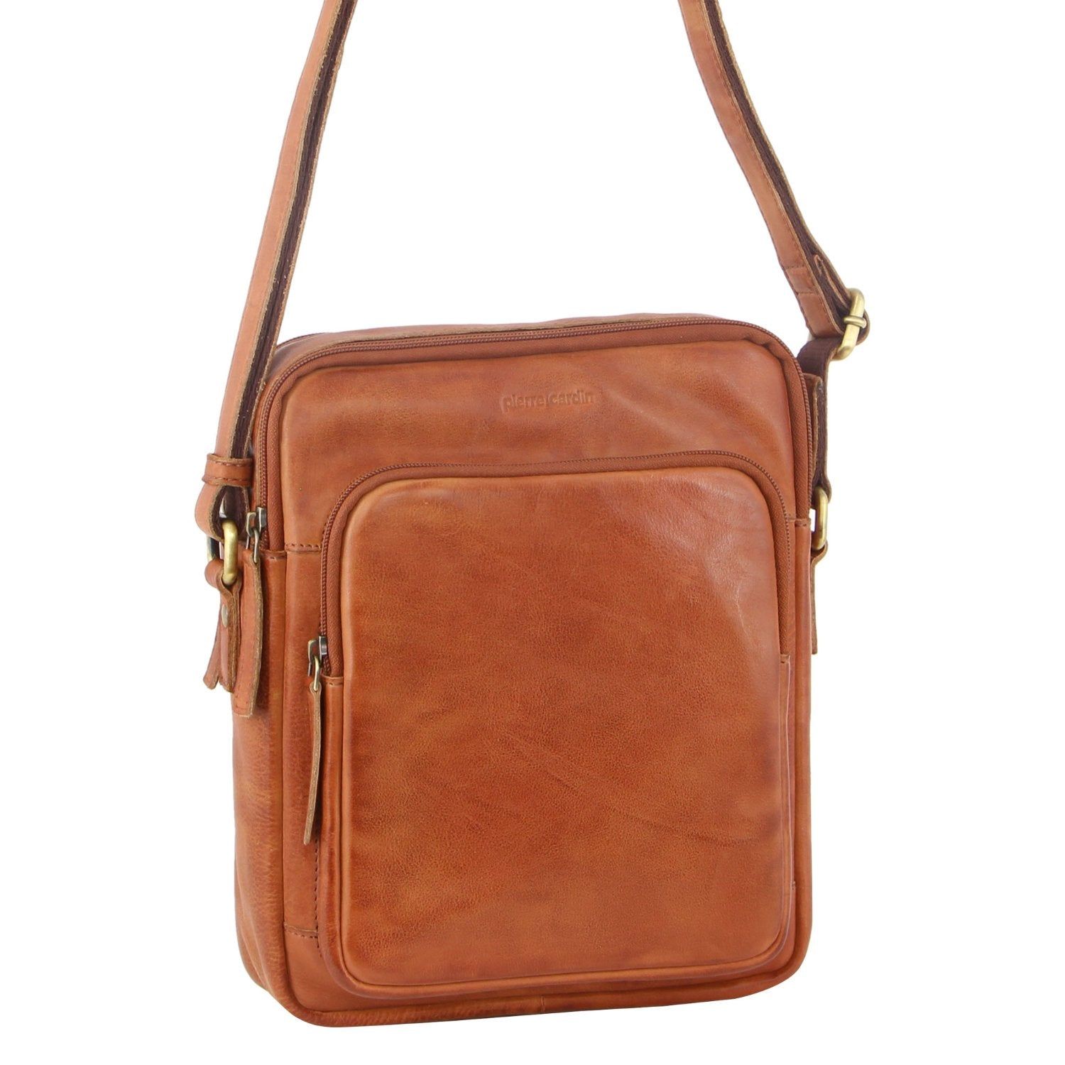 Pierre Cardin Leather Cross-Body Bag Tablet Bags Herr Bruna | TDCWMQ610