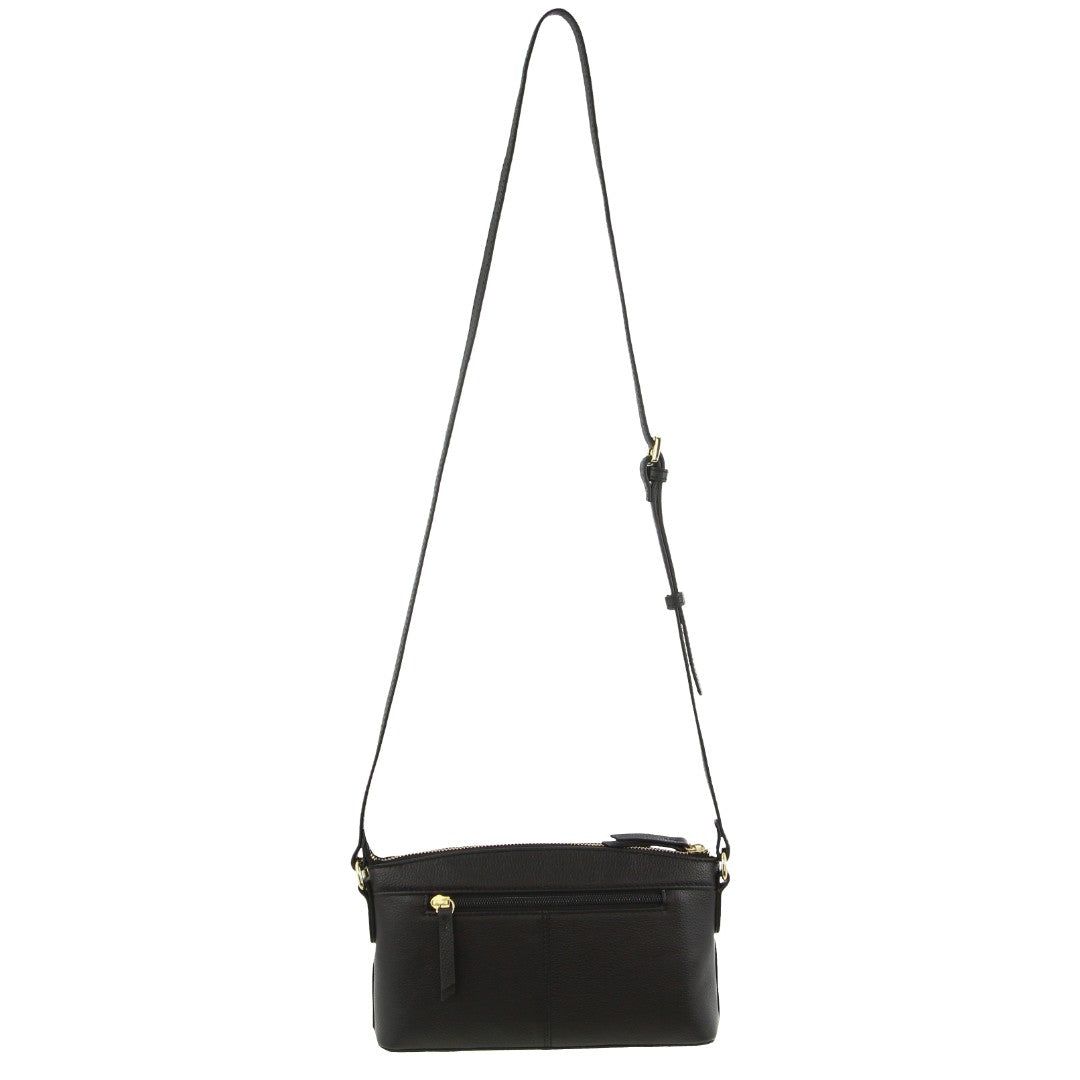 Pierre Cardin Leather Crossbody Bag Clutch Dam Svarta | DIGWBE604