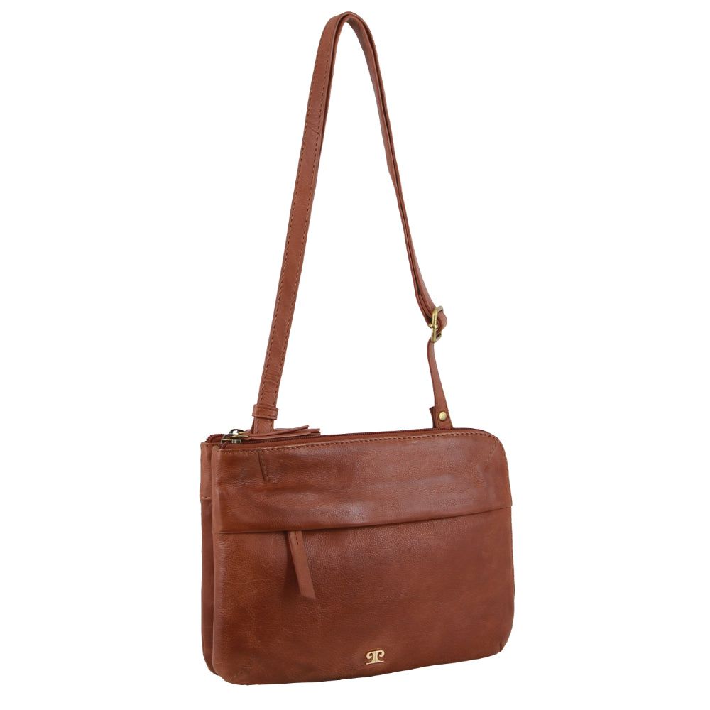 Pierre Cardin Leather Crossbody Bag Clutch Dam Bruna | CSBYTU782