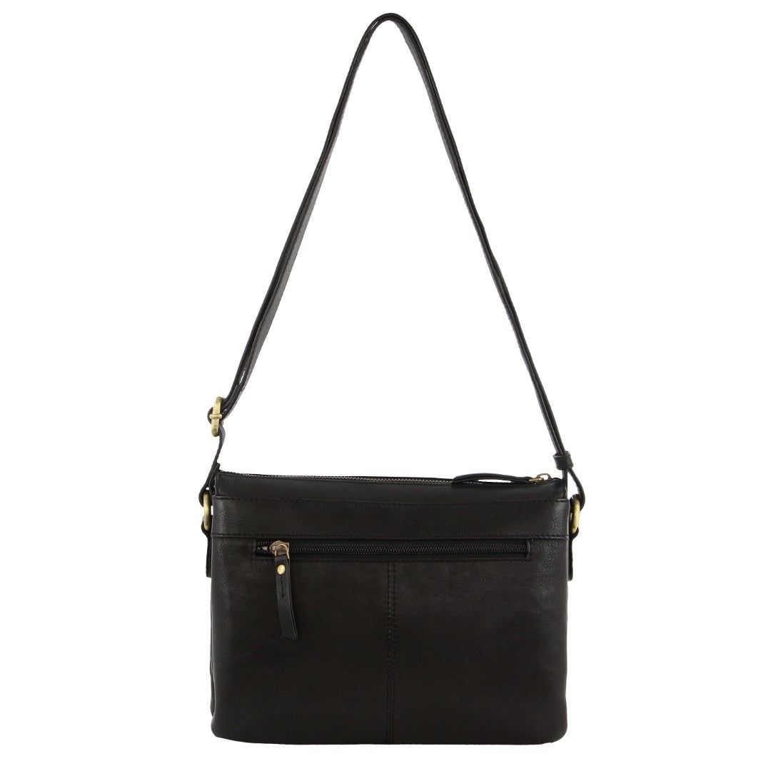 Pierre Cardin Leather Crossbody Bag Crossbody Väska Dam Svarta | GMOAKC268