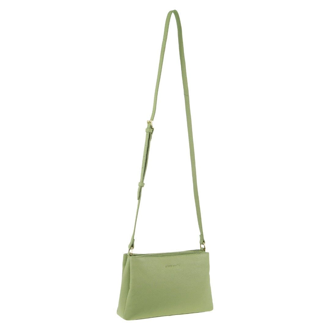 Pierre Cardin Leather Crossbody Bag Crossbody Väska Dam Jade | SVEKAJ904